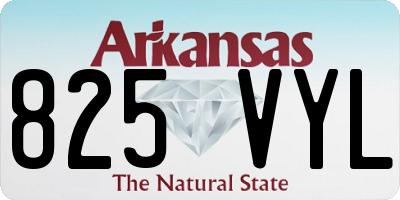 AR license plate 825VYL