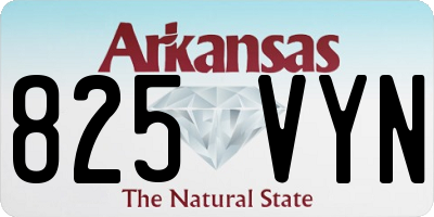 AR license plate 825VYN