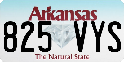 AR license plate 825VYS