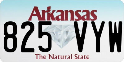 AR license plate 825VYW