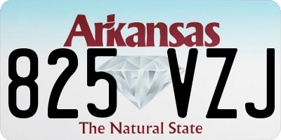 AR license plate 825VZJ