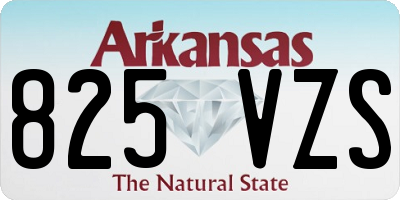 AR license plate 825VZS