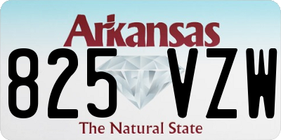 AR license plate 825VZW