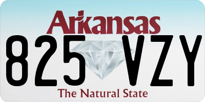 AR license plate 825VZY