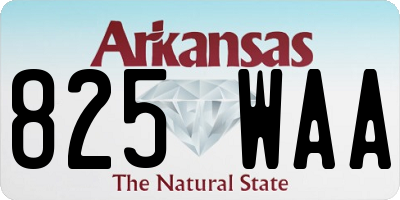 AR license plate 825WAA