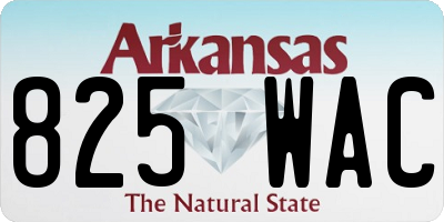 AR license plate 825WAC
