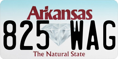 AR license plate 825WAG