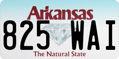 AR license plate 825WAI