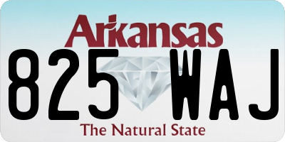 AR license plate 825WAJ