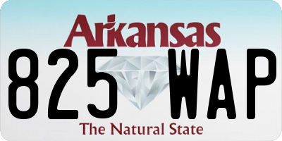 AR license plate 825WAP