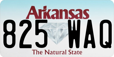 AR license plate 825WAQ