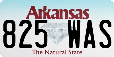 AR license plate 825WAS