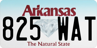 AR license plate 825WAT