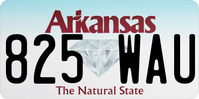 AR license plate 825WAU