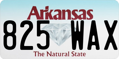 AR license plate 825WAX