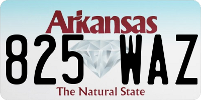AR license plate 825WAZ