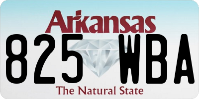 AR license plate 825WBA
