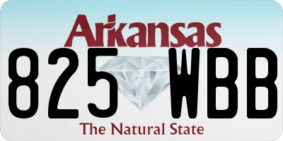 AR license plate 825WBB