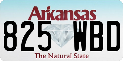 AR license plate 825WBD