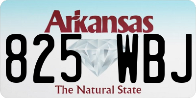 AR license plate 825WBJ