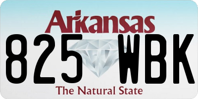 AR license plate 825WBK