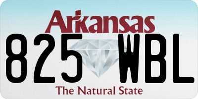 AR license plate 825WBL