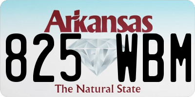 AR license plate 825WBM
