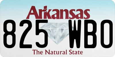 AR license plate 825WBO