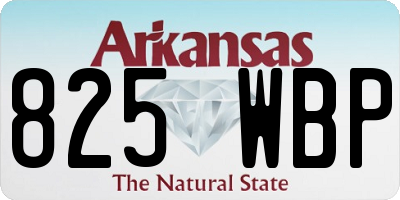 AR license plate 825WBP