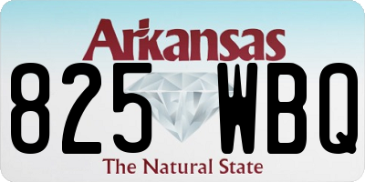 AR license plate 825WBQ