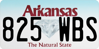 AR license plate 825WBS