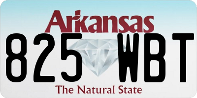 AR license plate 825WBT