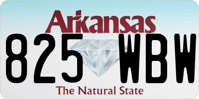 AR license plate 825WBW
