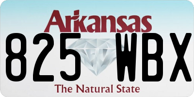 AR license plate 825WBX
