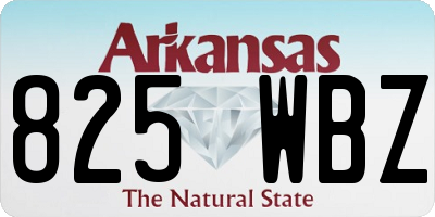 AR license plate 825WBZ