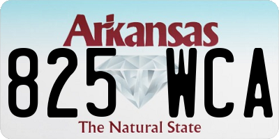 AR license plate 825WCA