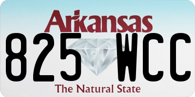 AR license plate 825WCC