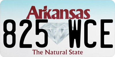 AR license plate 825WCE