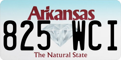 AR license plate 825WCI