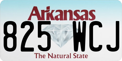 AR license plate 825WCJ