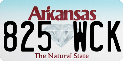 AR license plate 825WCK
