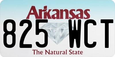 AR license plate 825WCT