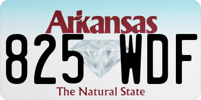 AR license plate 825WDF