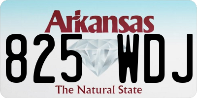 AR license plate 825WDJ