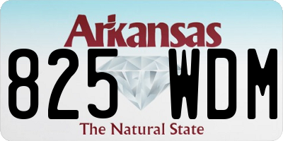 AR license plate 825WDM
