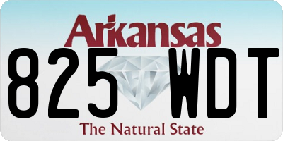 AR license plate 825WDT