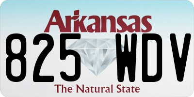 AR license plate 825WDV