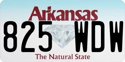 AR license plate 825WDW