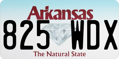 AR license plate 825WDX