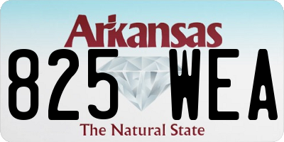 AR license plate 825WEA